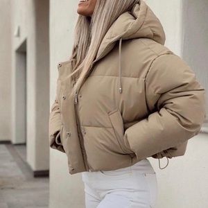 Zara Cropped Puffer Jacket